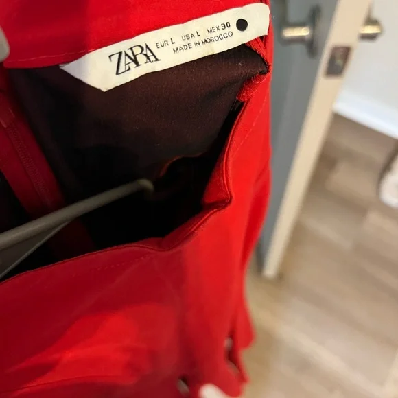 Zara Vibrant Red Mini Dress - Picture 2 of 5